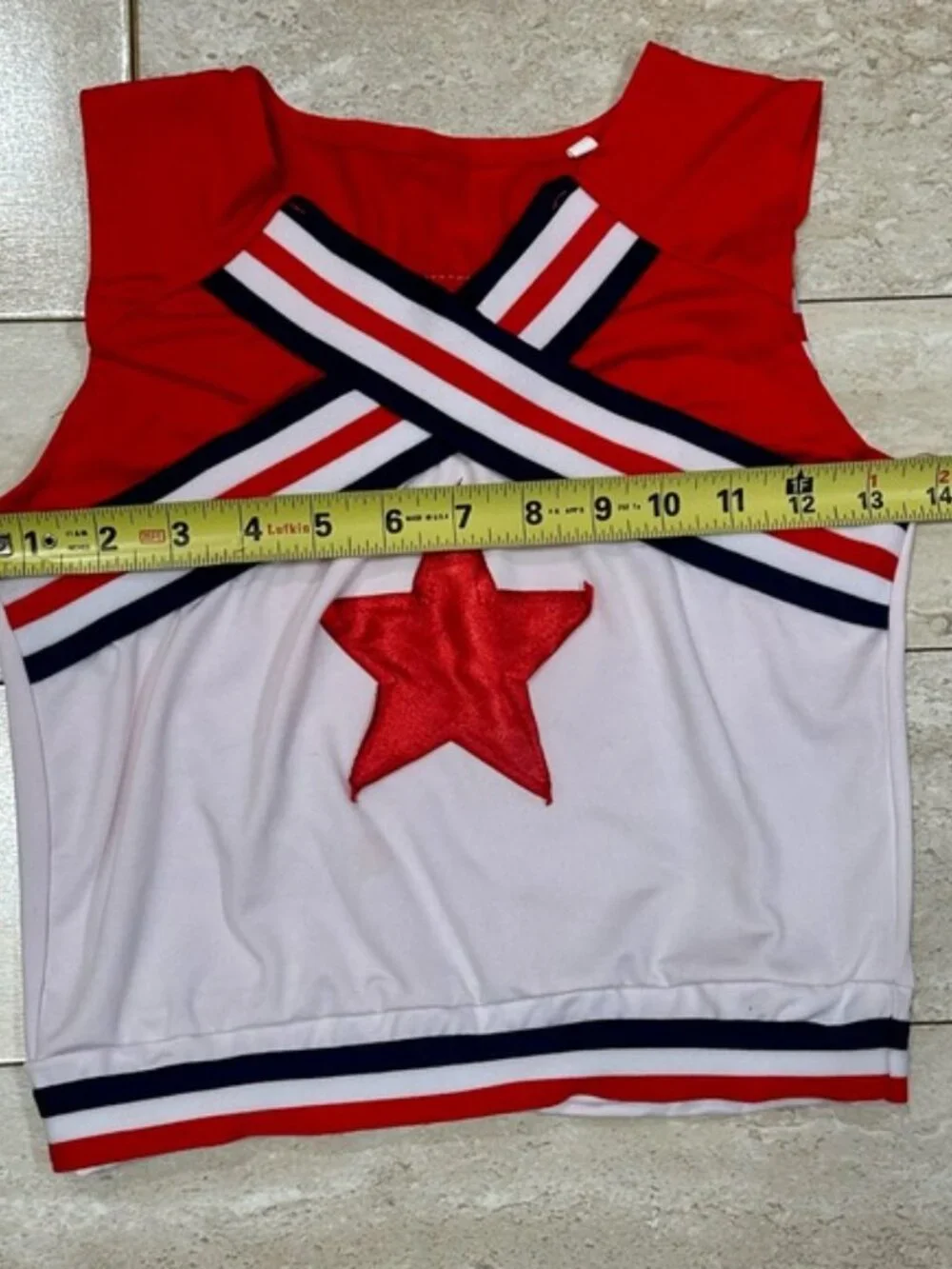 Girls White and Red Cheer Costume